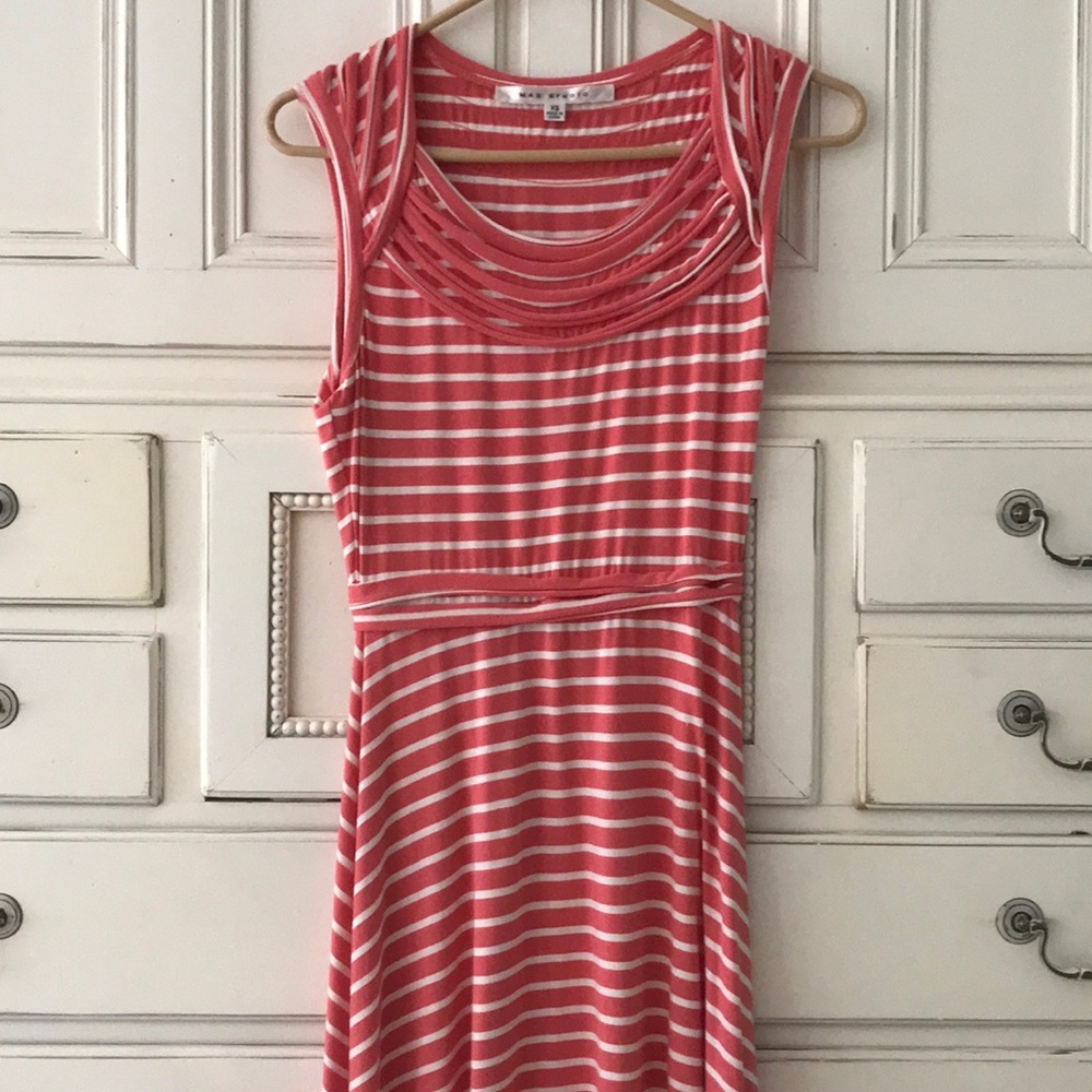 Pink and White striped dress
